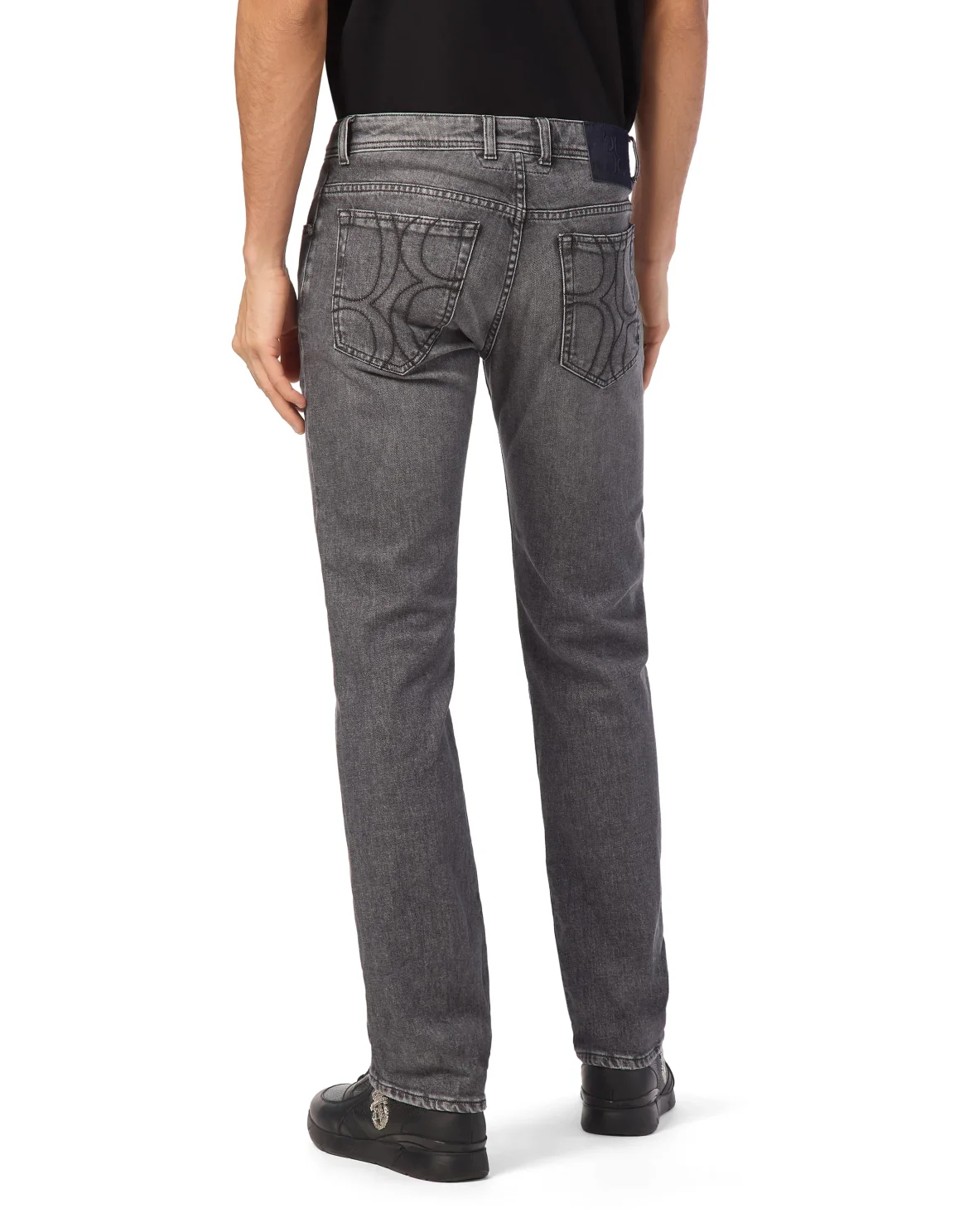 Regular Fit Denim Trousers, цвет: Серый