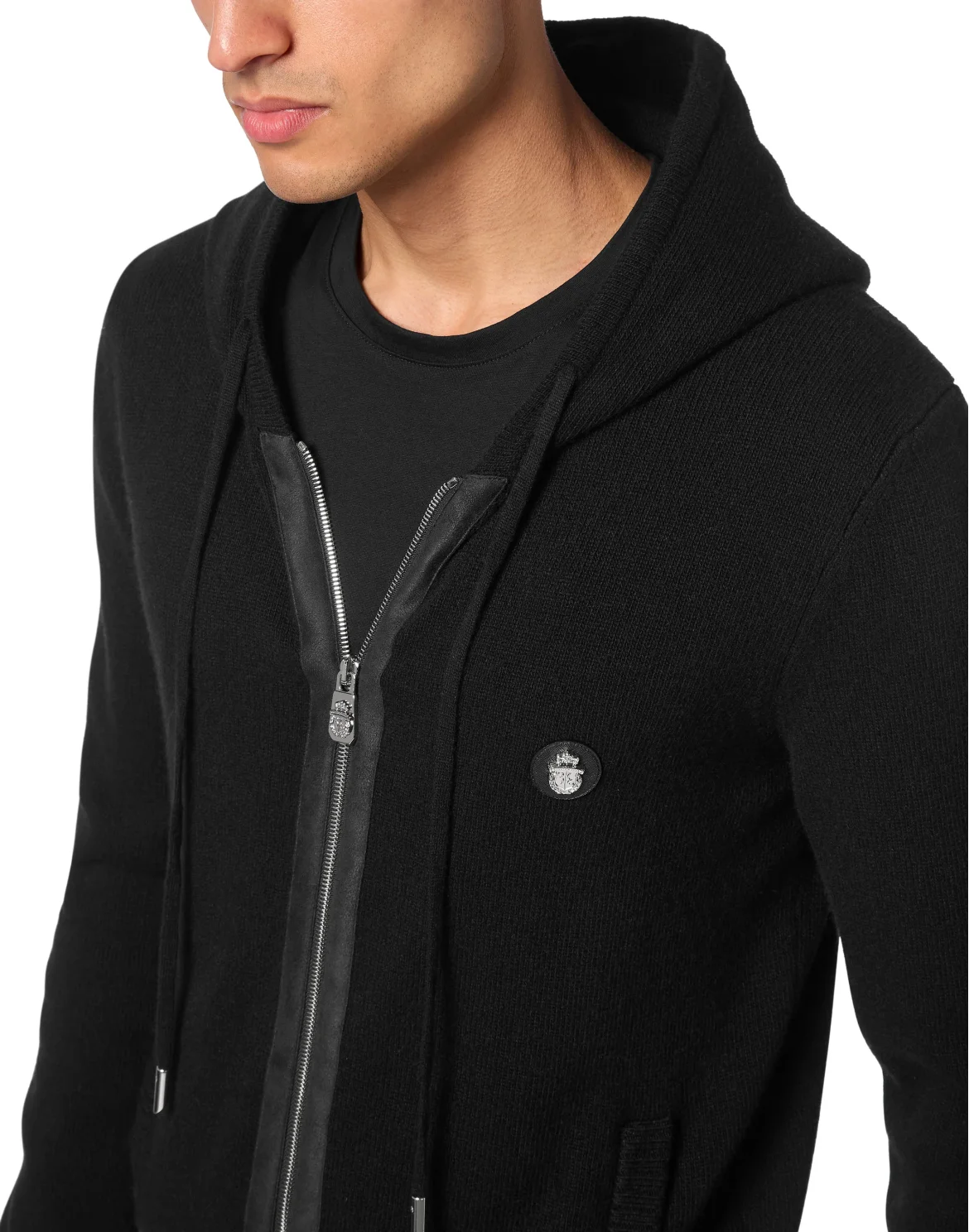 Wool Knit Hoodie, цвет: Черный