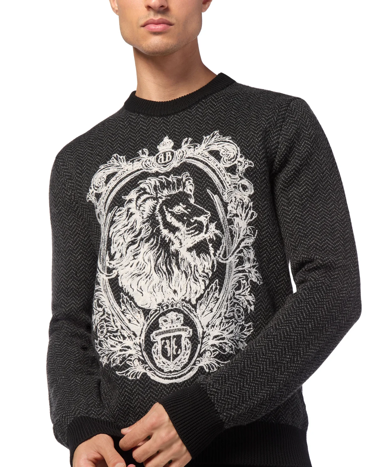 Merino Knit Pullover Round Neck LS, цвет: Черный