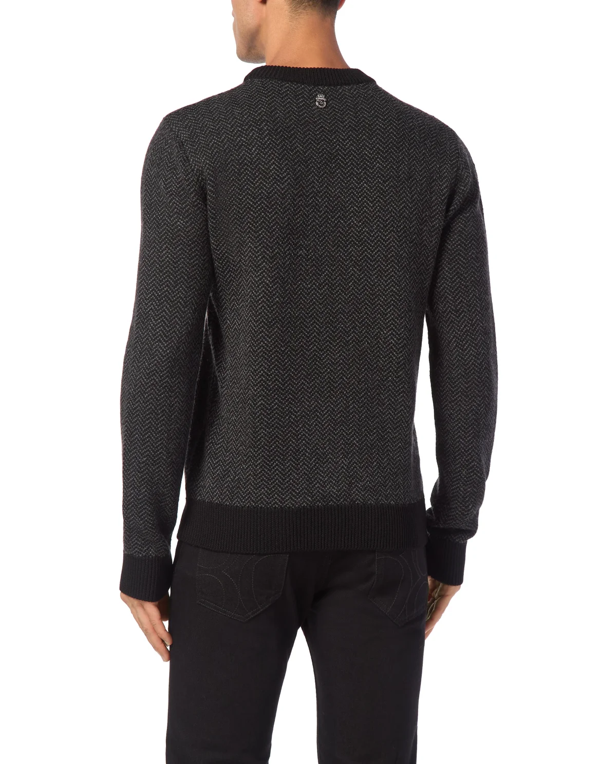 Merino Knit Pullover Round Neck LS, цвет: Черный
