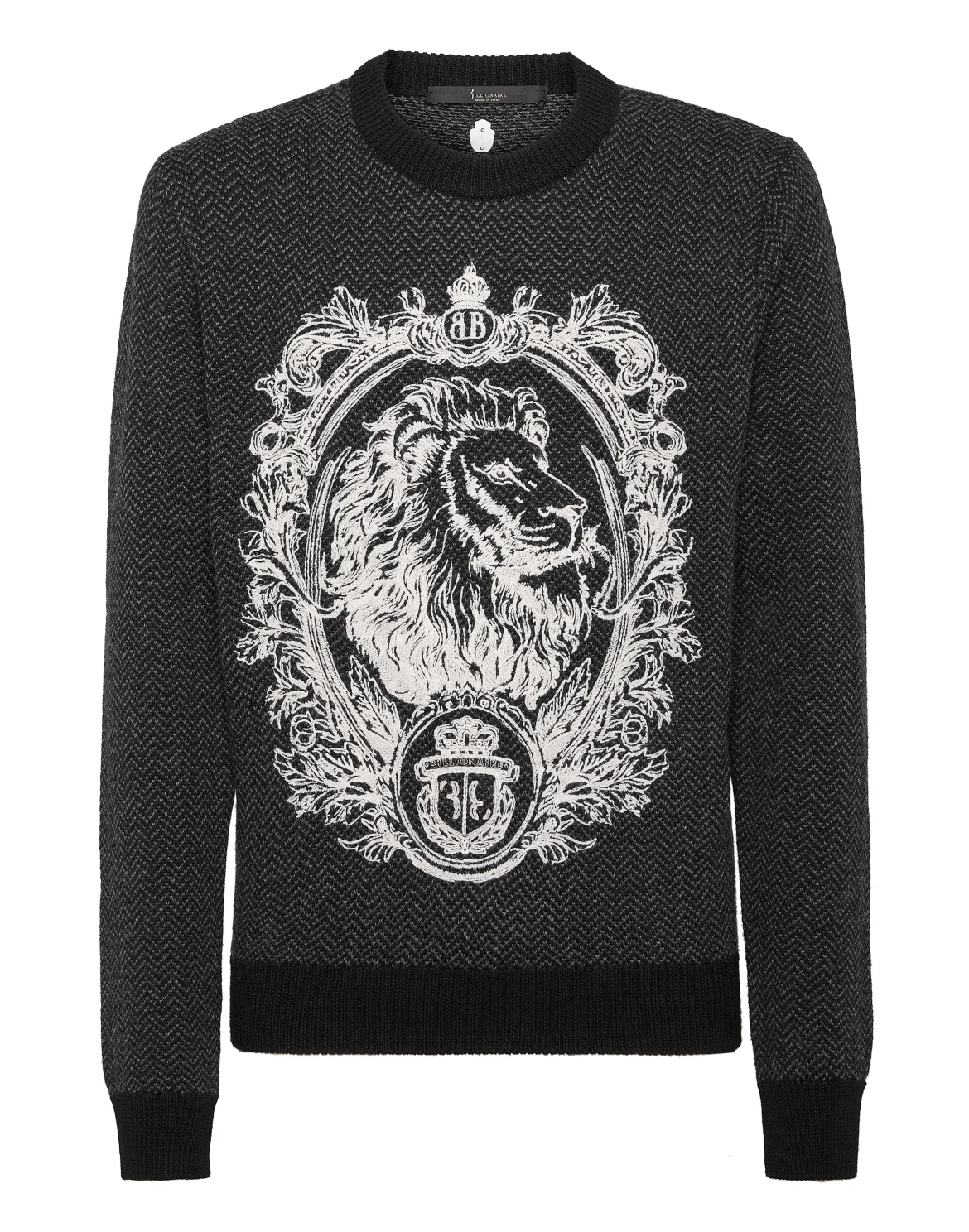 Merino Knit Pullover Round Neck LS, цвет: Черный