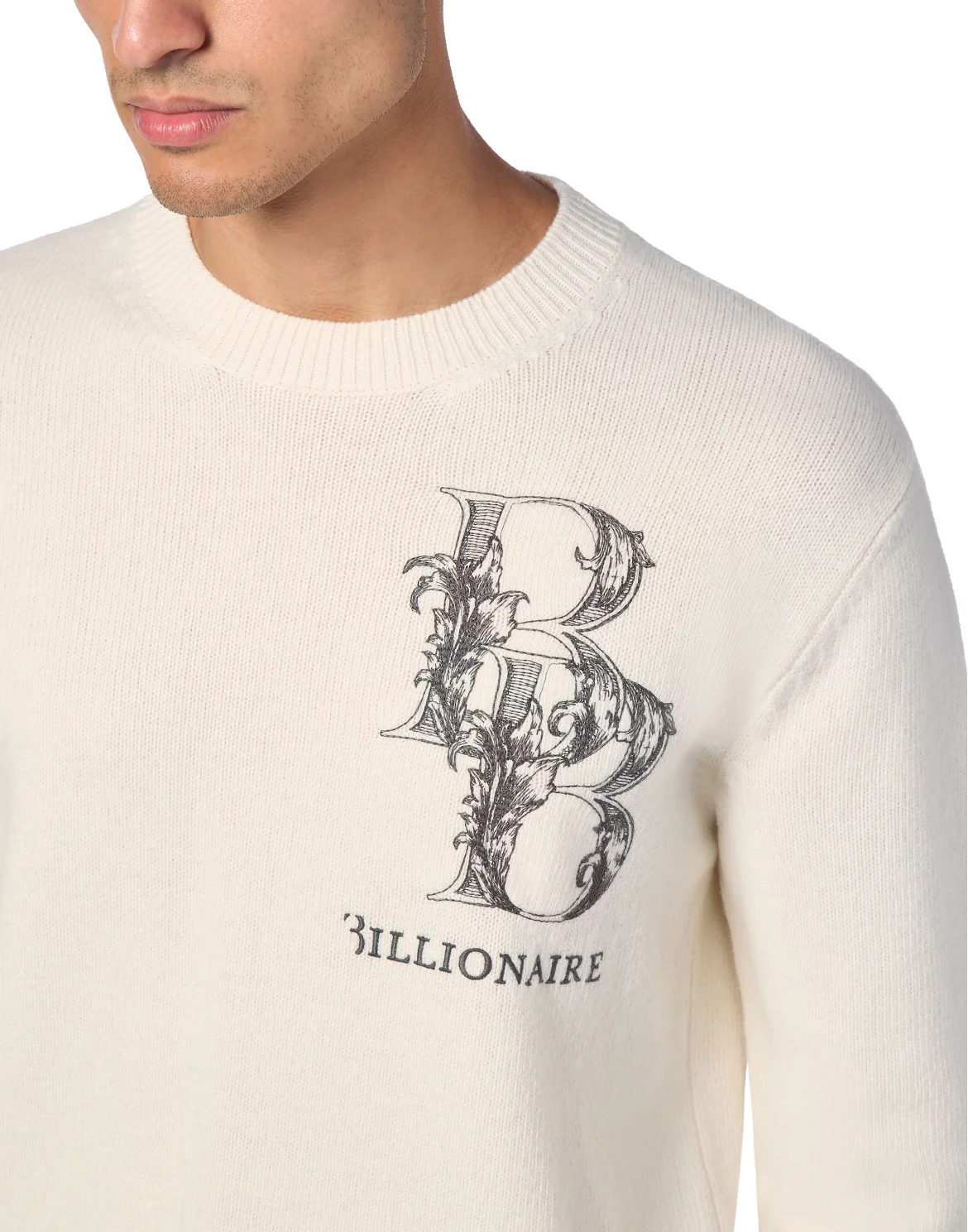 Merino Knit Pullover Round Neck LS, цвет: Белый