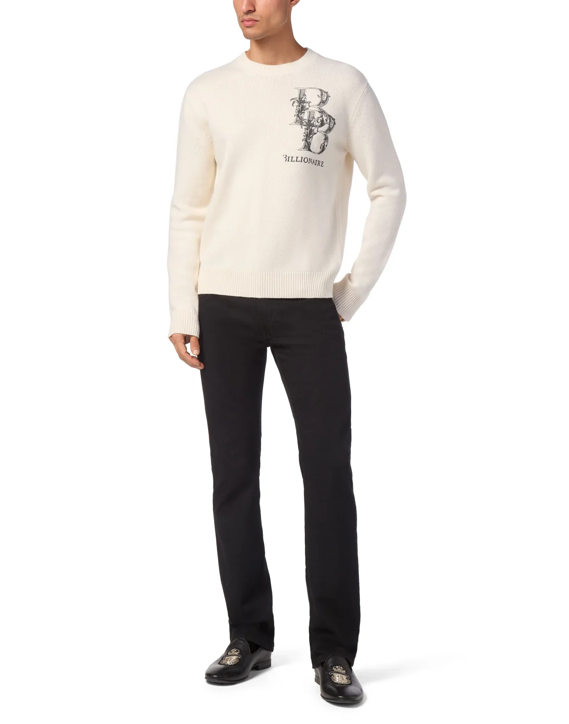 Merino Knit Pullover Round Neck LS, цвет: Белый
