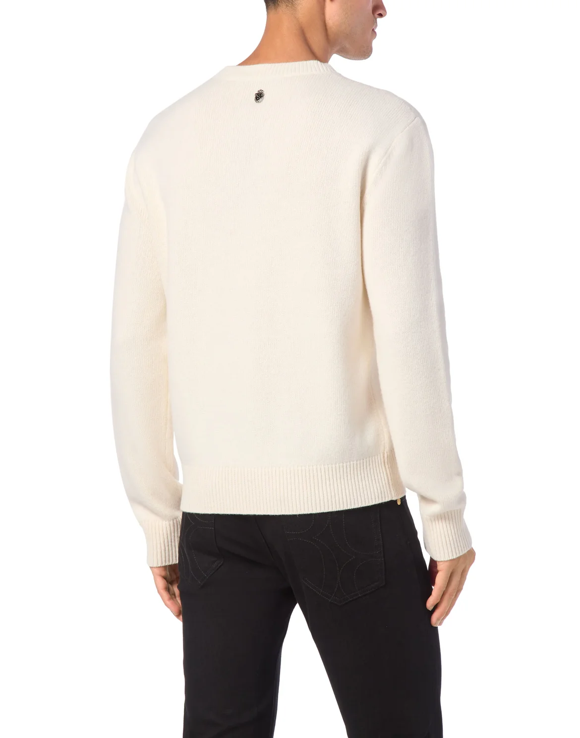 Merino Knit Pullover Round Neck LS, цвет: Белый