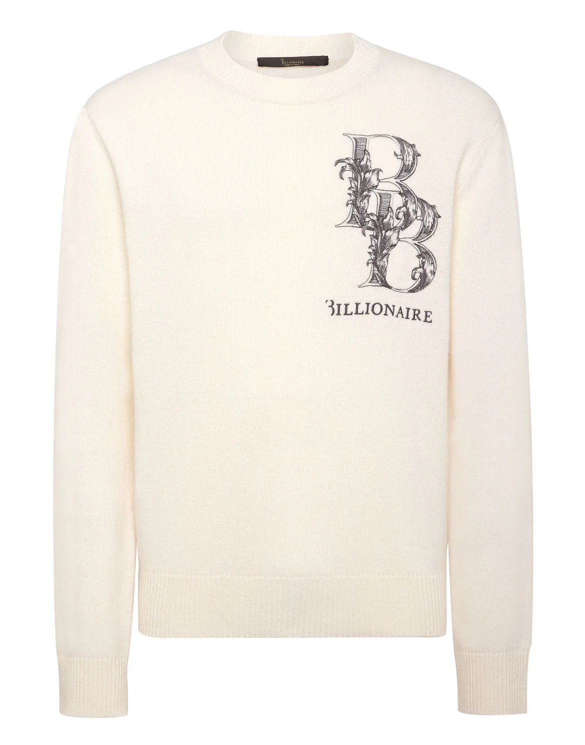 Merino Knit Pullover Round Neck LS, цвет: Белый