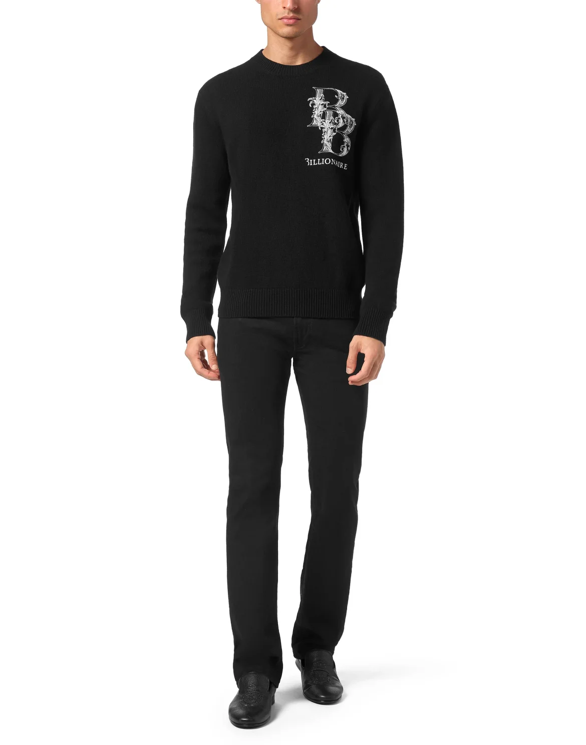 Merino Knit Pullover Round Neck LS, цвет: Черный