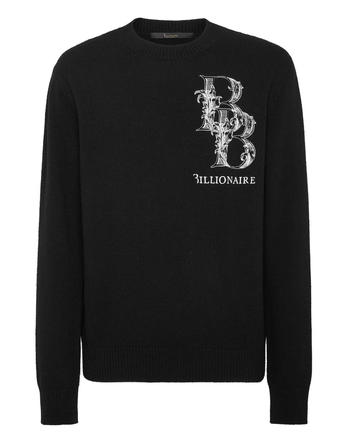Merino Knit Pullover Round Neck LS, цвет: Черный