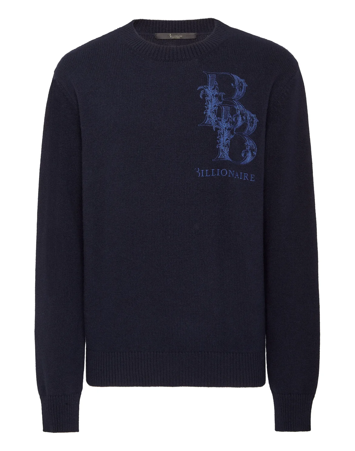 Merino Knit Pullover Round Neck LS, цвет: Синий