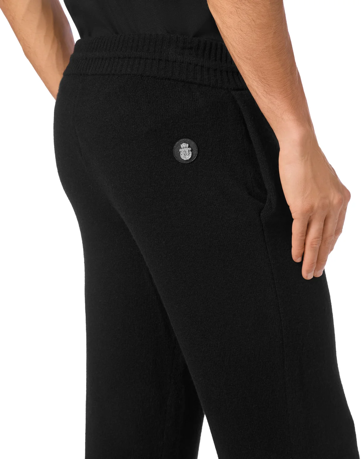 Wool Knit Jogging Trousers, цвет: Черный