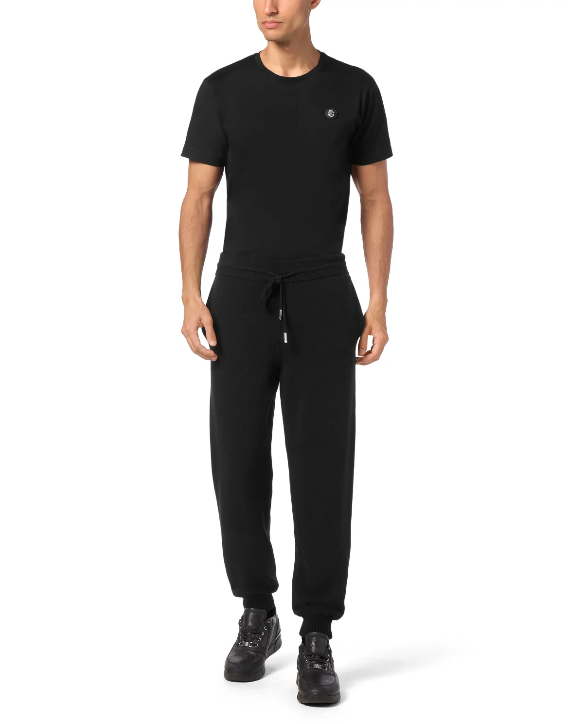 Wool Knit Jogging Trousers, цвет: Черный