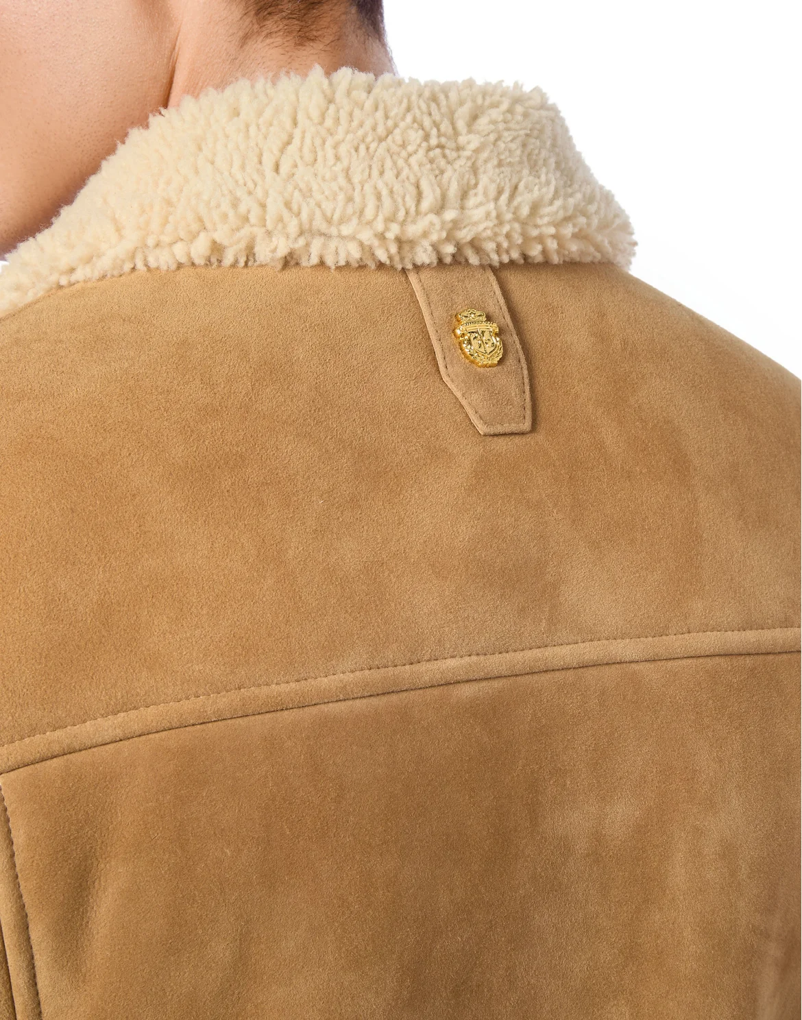 Aviator Shearling Jacket, цвет: Бежевый
