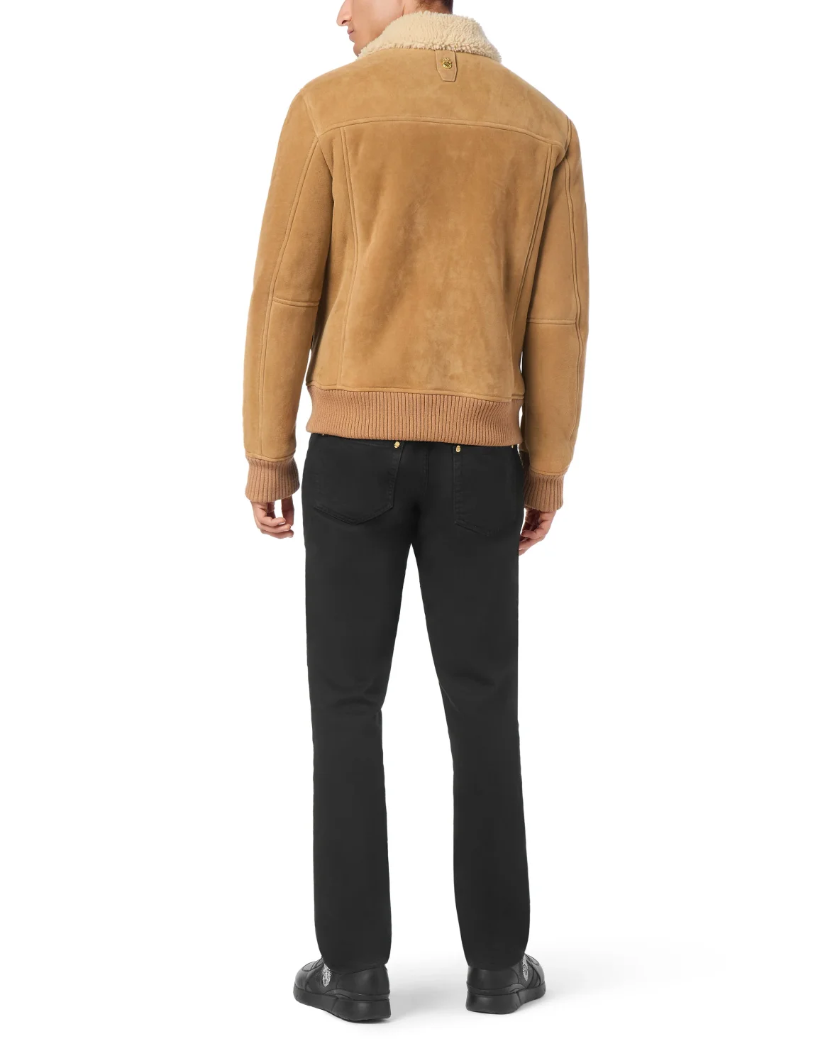 Aviator Shearling Jacket, цвет: Бежевый