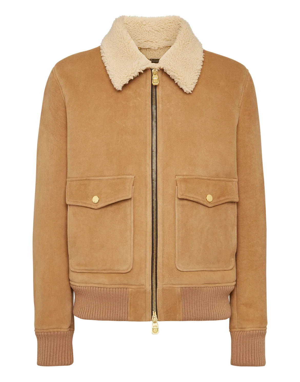 Aviator Shearling Jacket, цвет: Бежевый