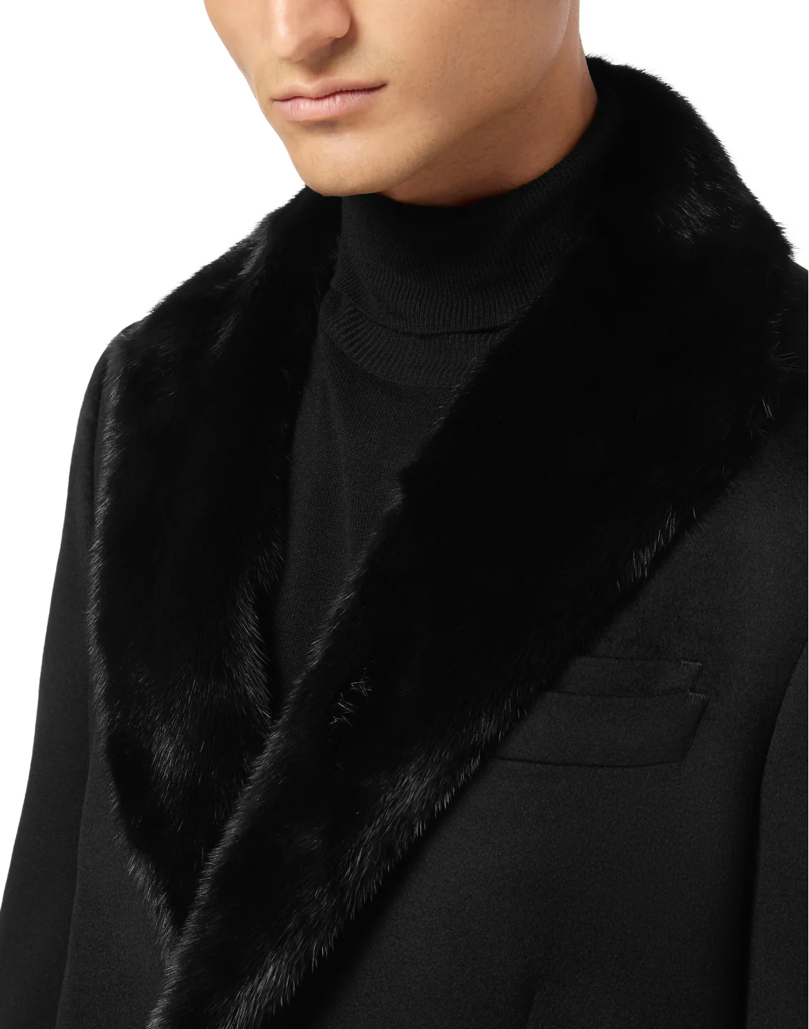 Long Wool Coat, цвет: Черный