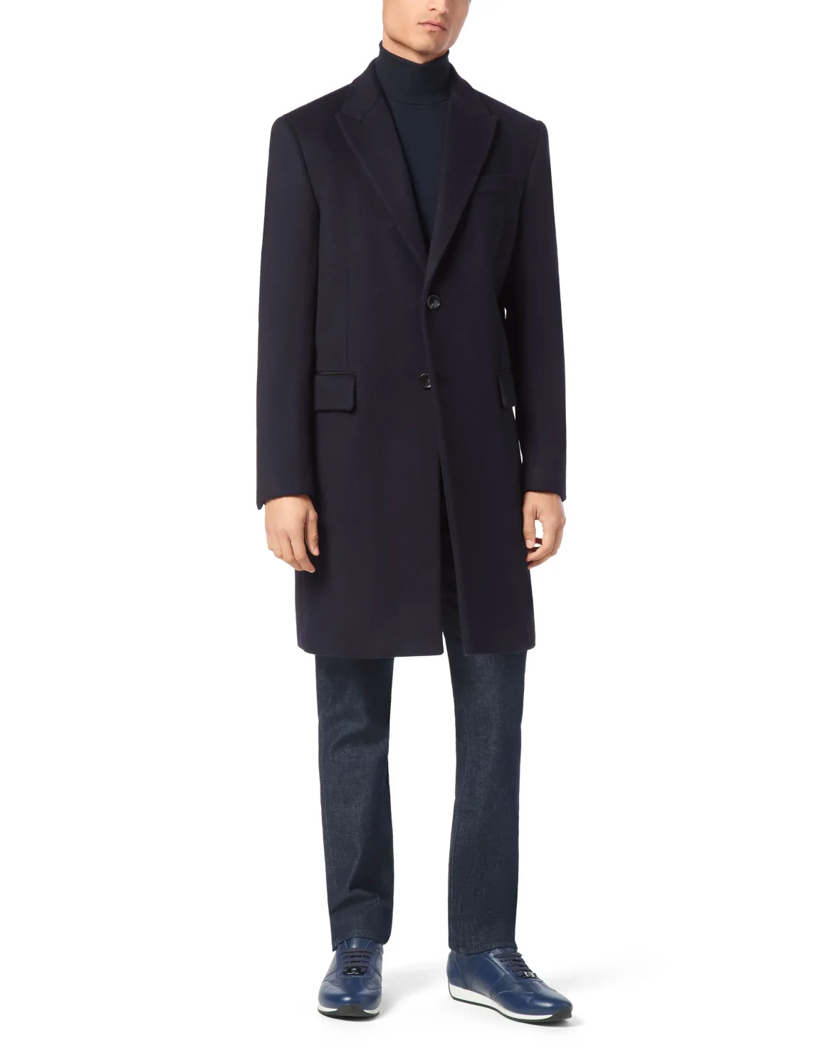 Cashmere Coat Long, цвет: Синий