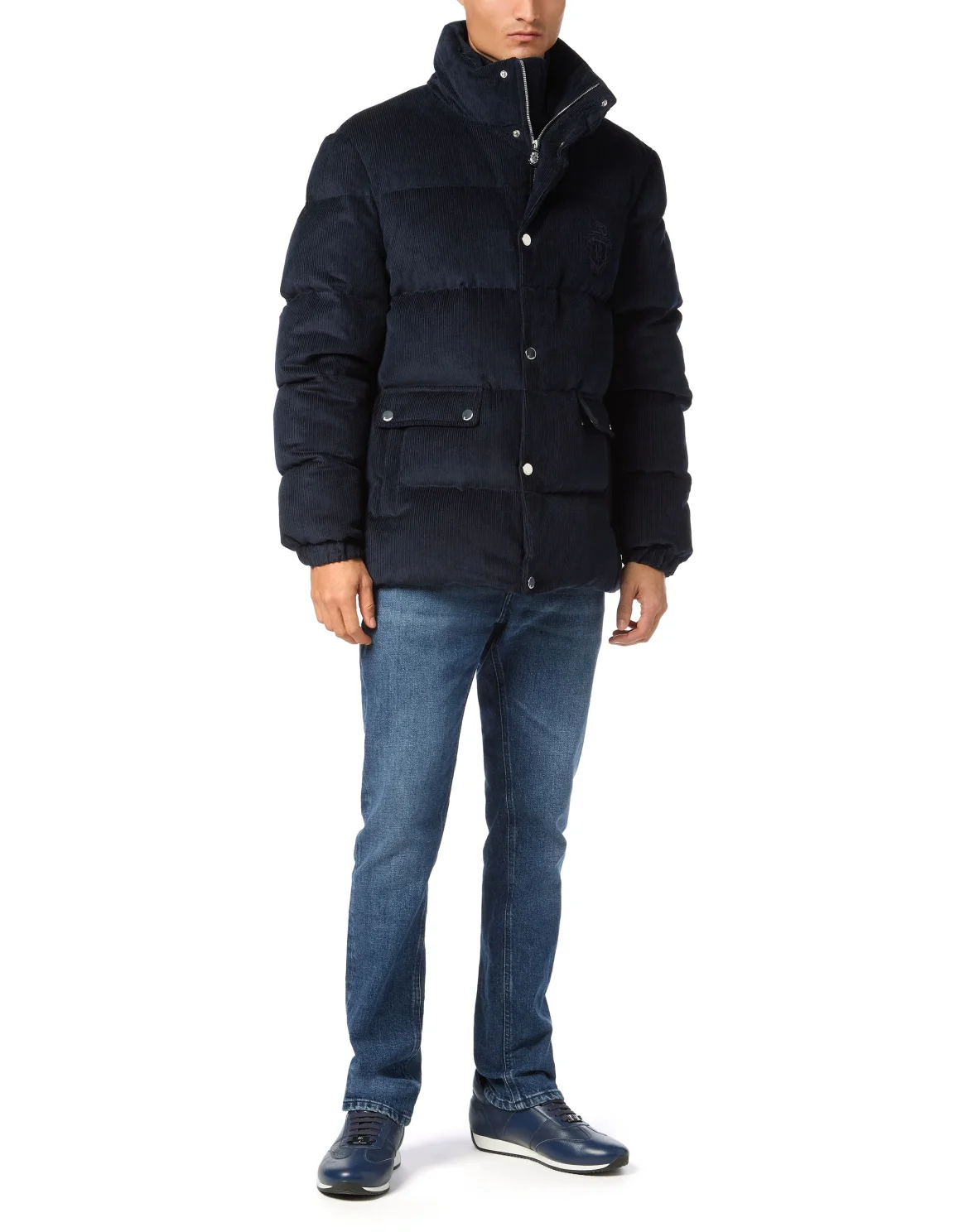 Velvet Down Jacket, цвет: Синий