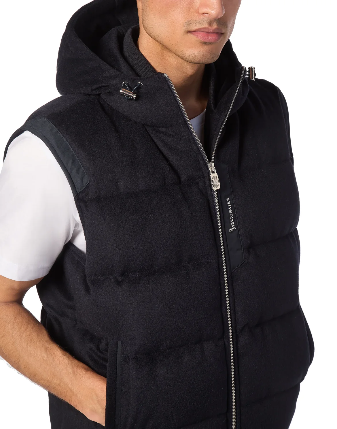Wool Down Jacket Vest, цвет: Синий