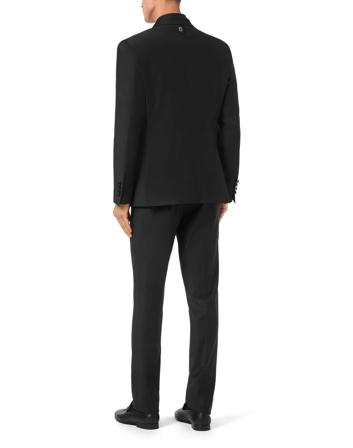 Wool Blazer With Satin Revers, цвет: Черный