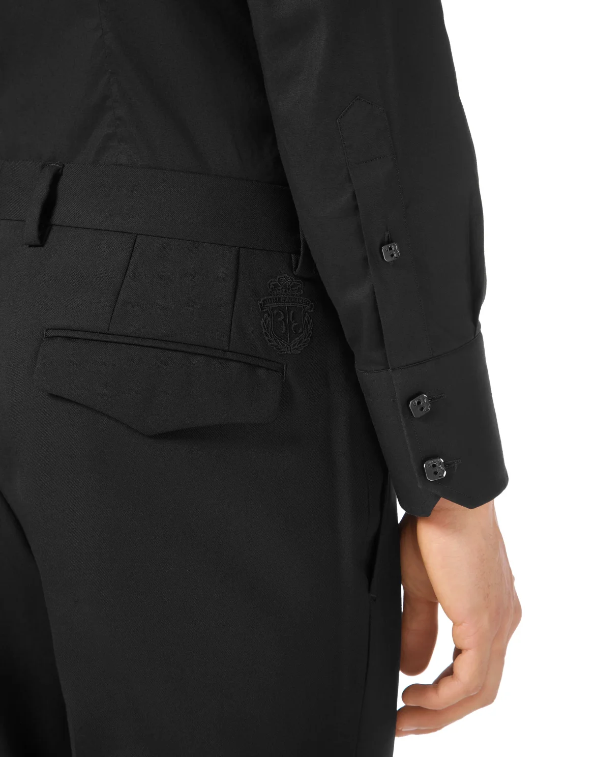 Wool Slim Chinos, цвет: Черный