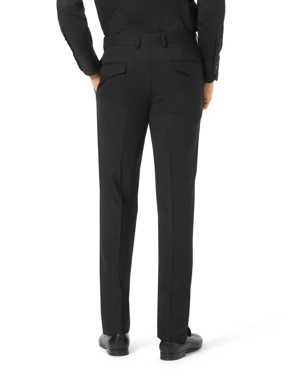 Wool Slim Chinos, цвет: Черный