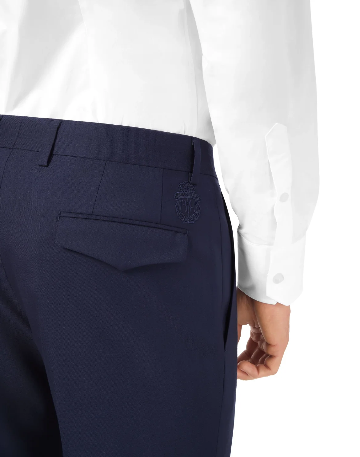 Wool Slim Chinos, цвет: Синий