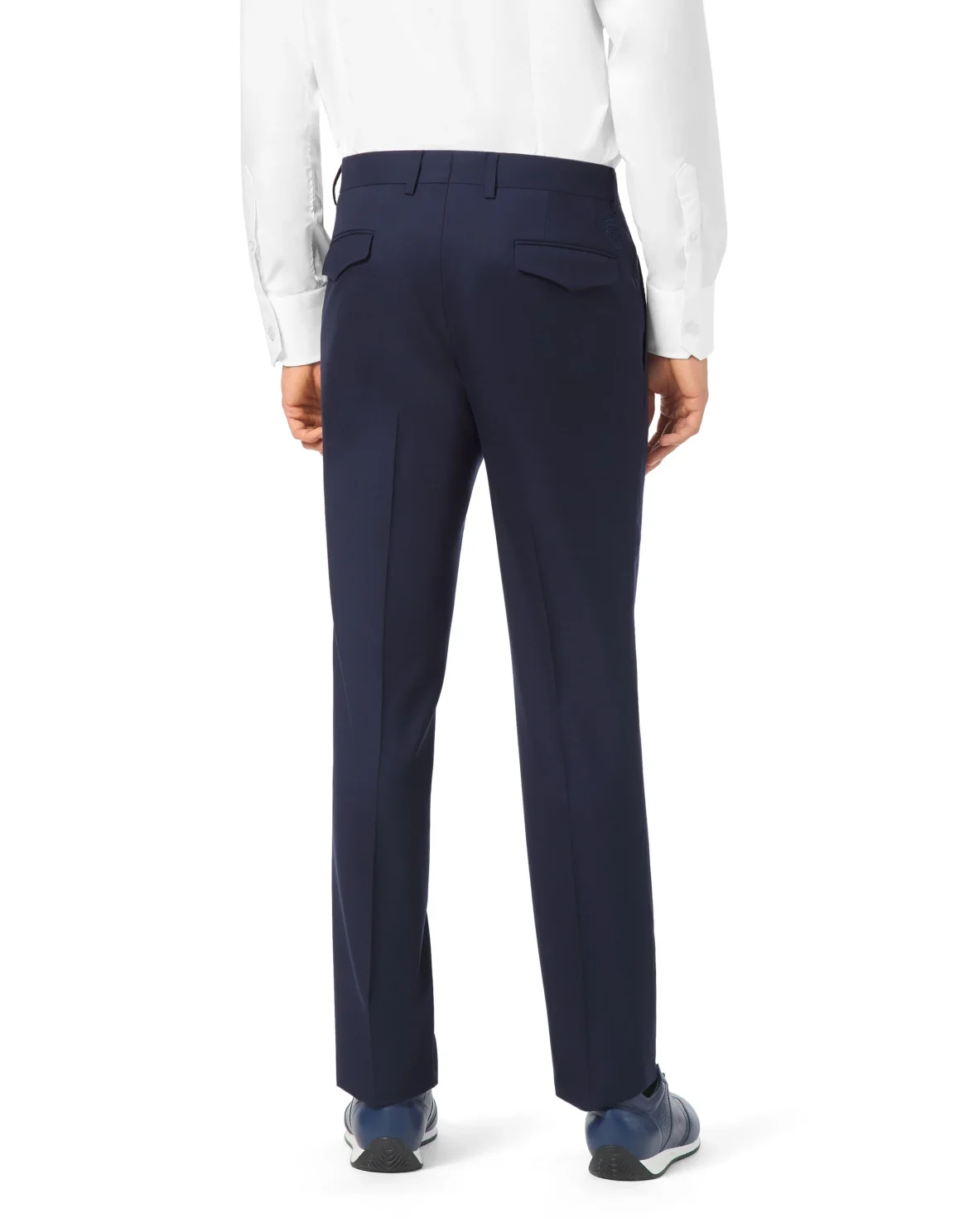 Wool Slim Chinos, цвет: Синий