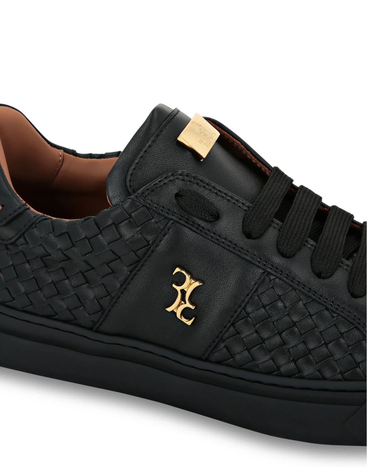 Nappa Lo-Top Sneakers, цвет: Черный