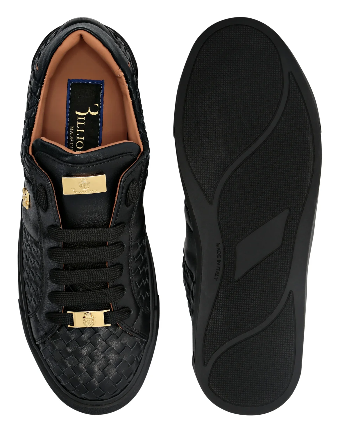 Nappa Lo-Top Sneakers, цвет: Черный