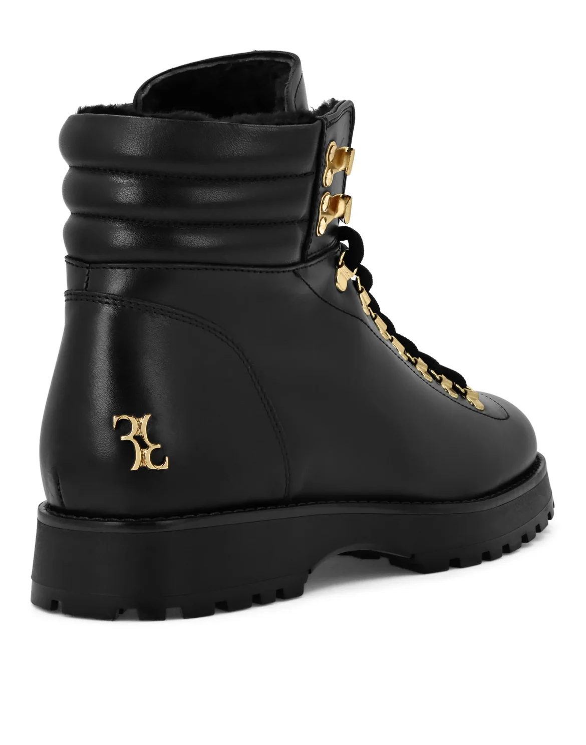 Leather/Fur Low Boots, цвет: Черный