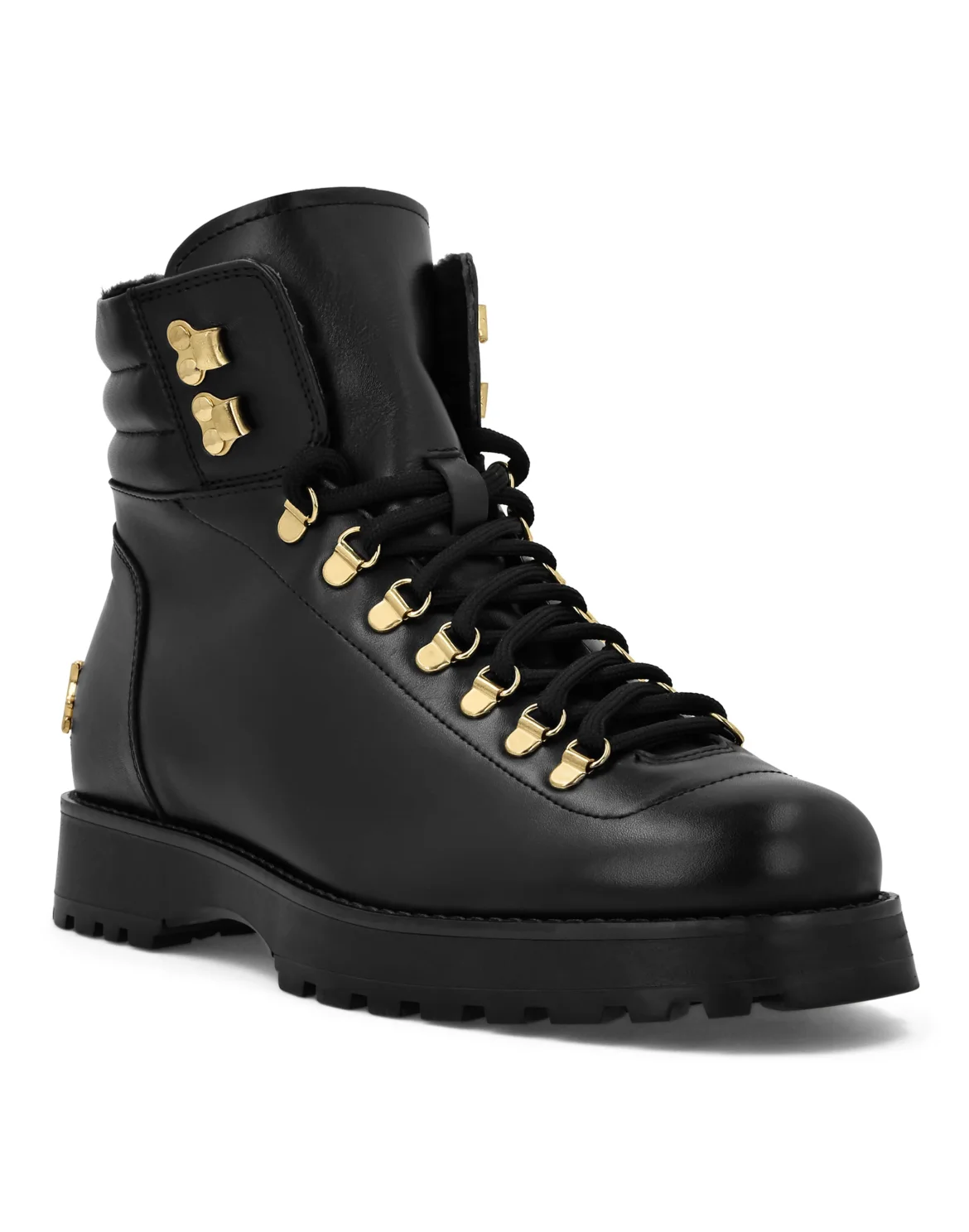 Leather/Fur Low Boots, цвет: Черный