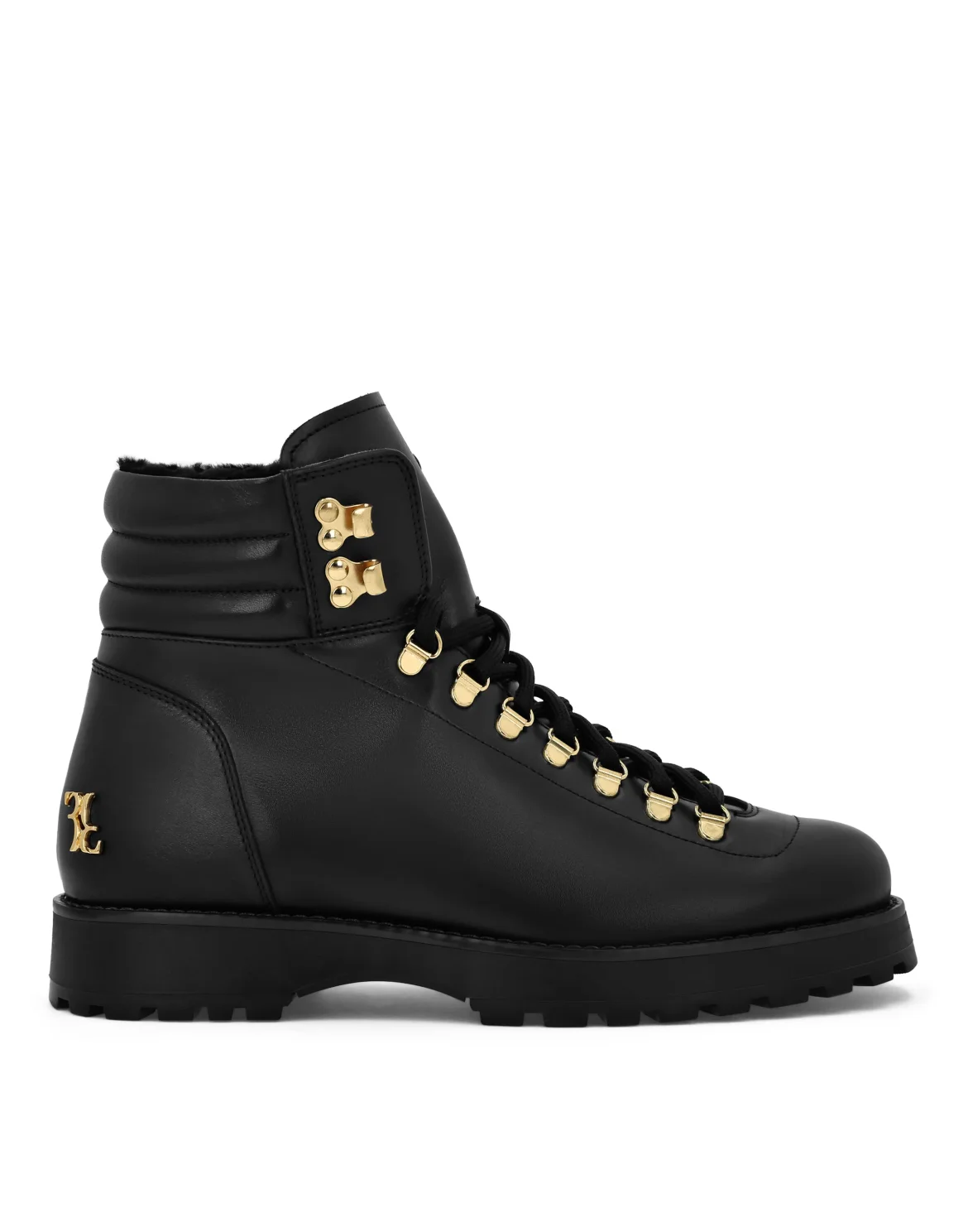 Leather/Fur Low Boots, цвет: Черный