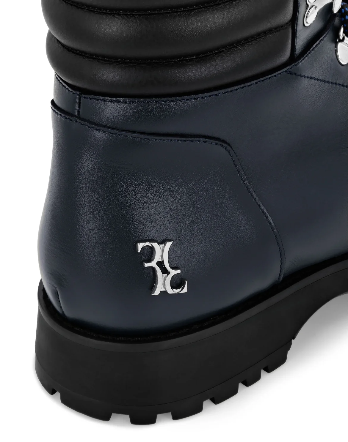 Leather/Fur Low Boots, цвет: Синий