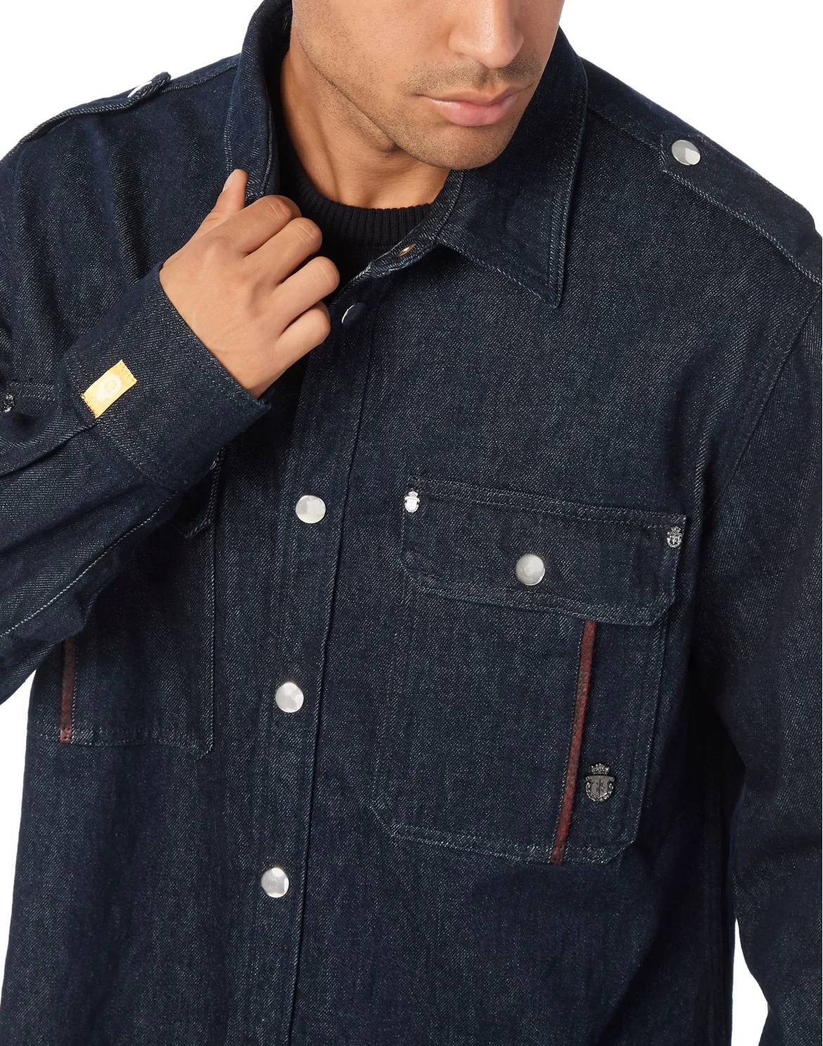 Denim Shirt Python Details, цвет: Синий