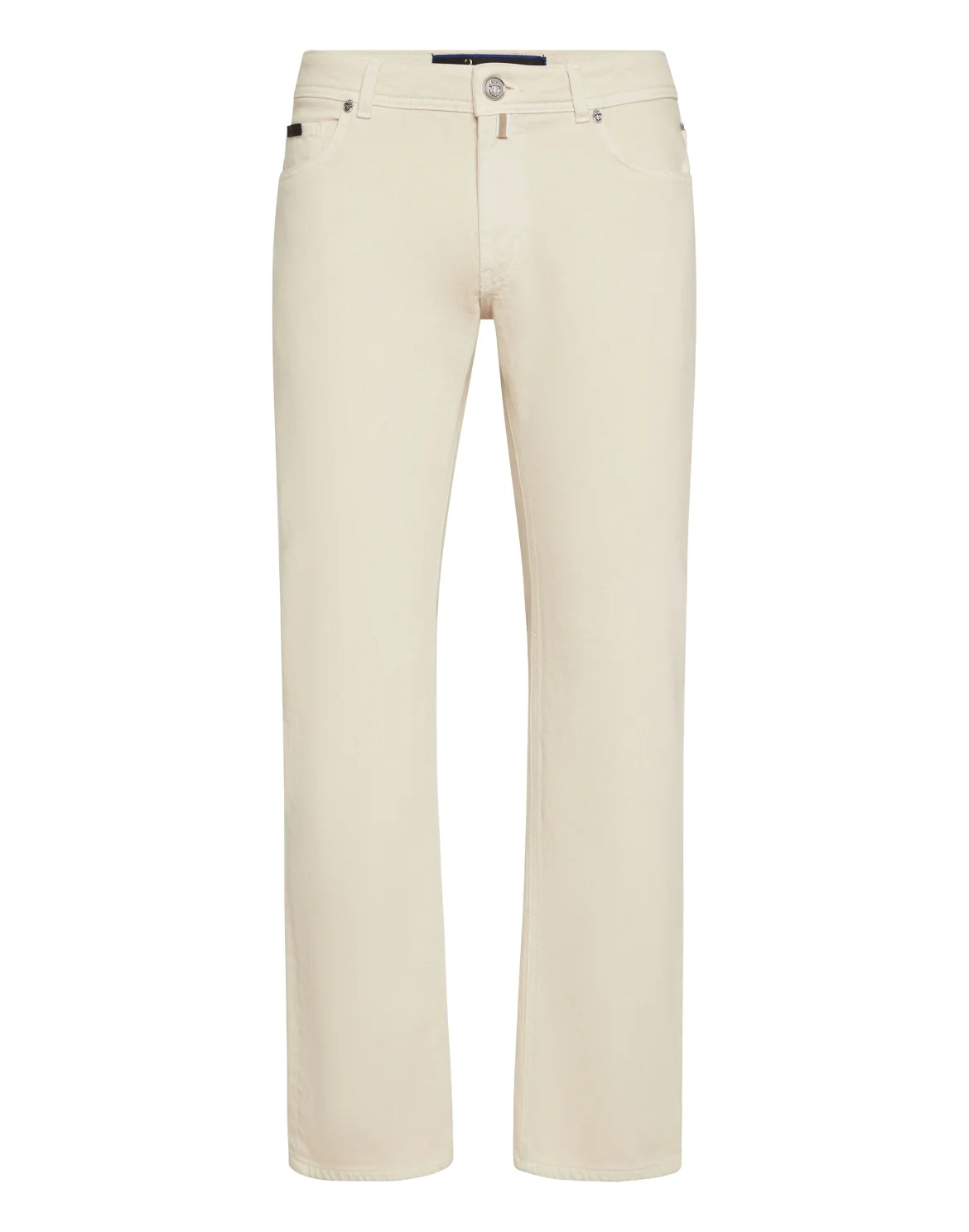 Denim Trousers Regular Cut Python Inserts, цвет: Бежевый