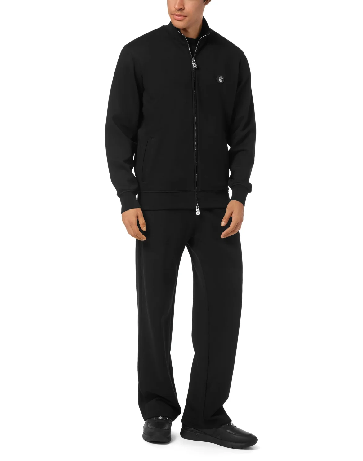 Full-Zip Tracksuit Jacket, цвет: Черный