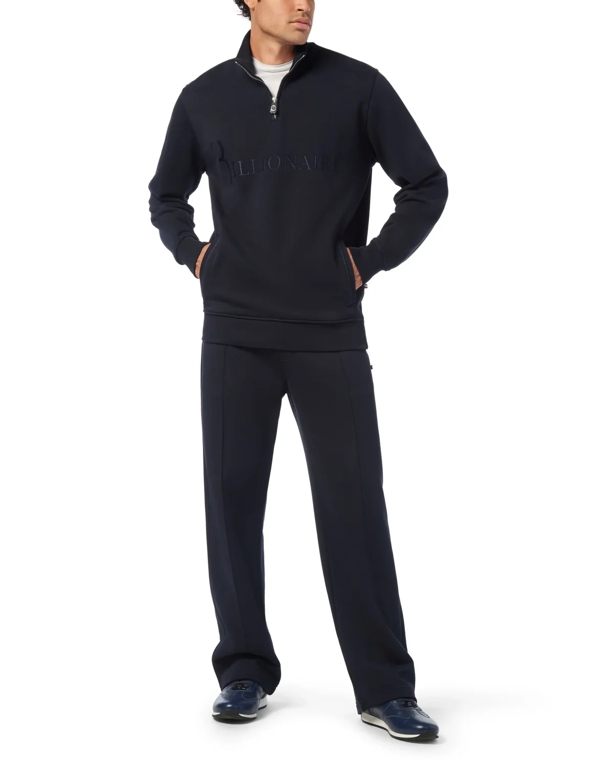 Half-Zip Tracksuit Jacket Logo, цвет: Синий