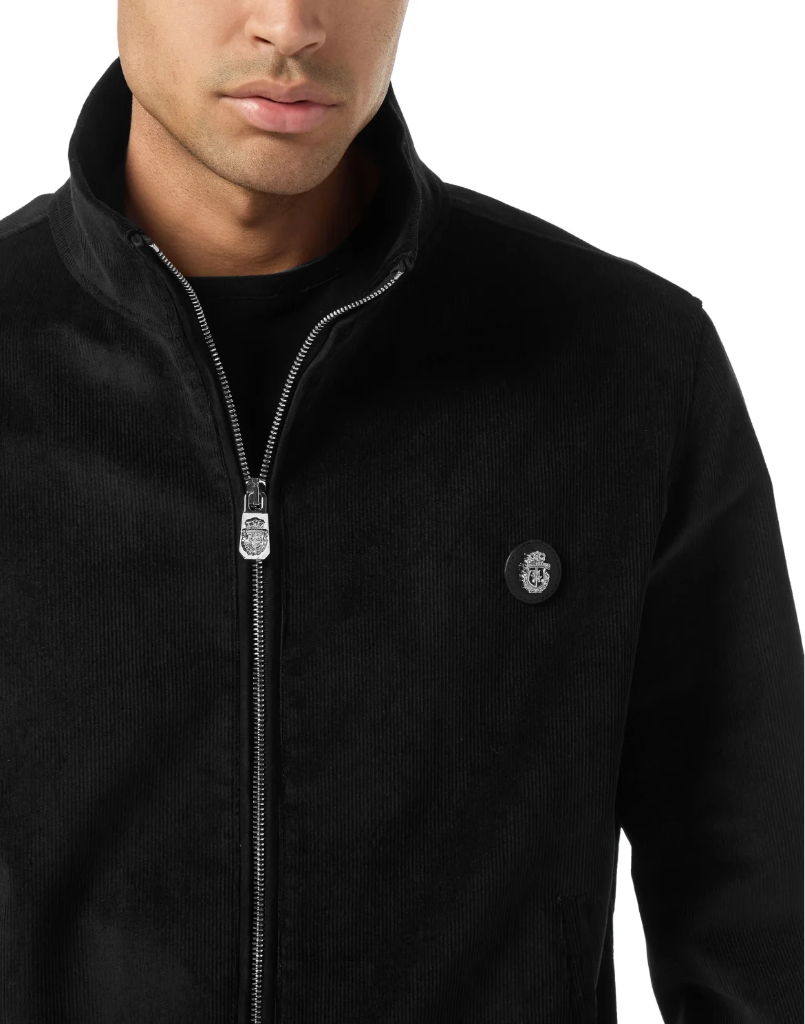 Corduroy Tracksuit Jacket, цвет: Черный