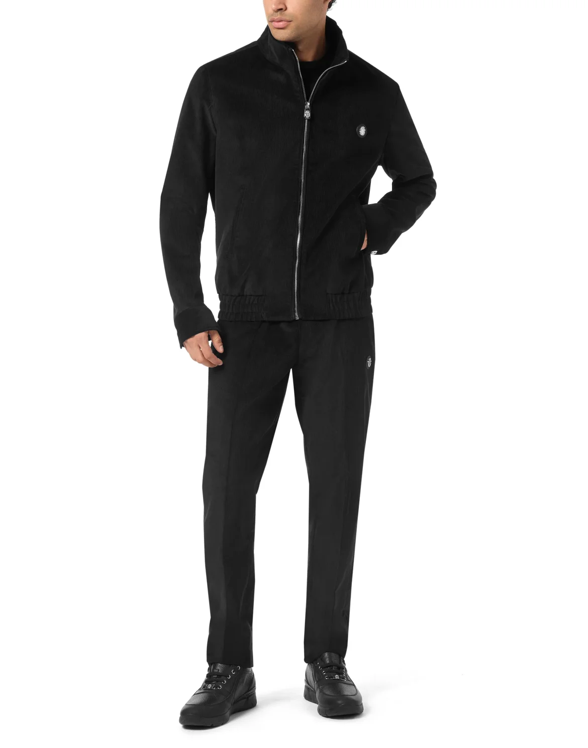Corduroy Tracksuit Jacket, цвет: Черный
