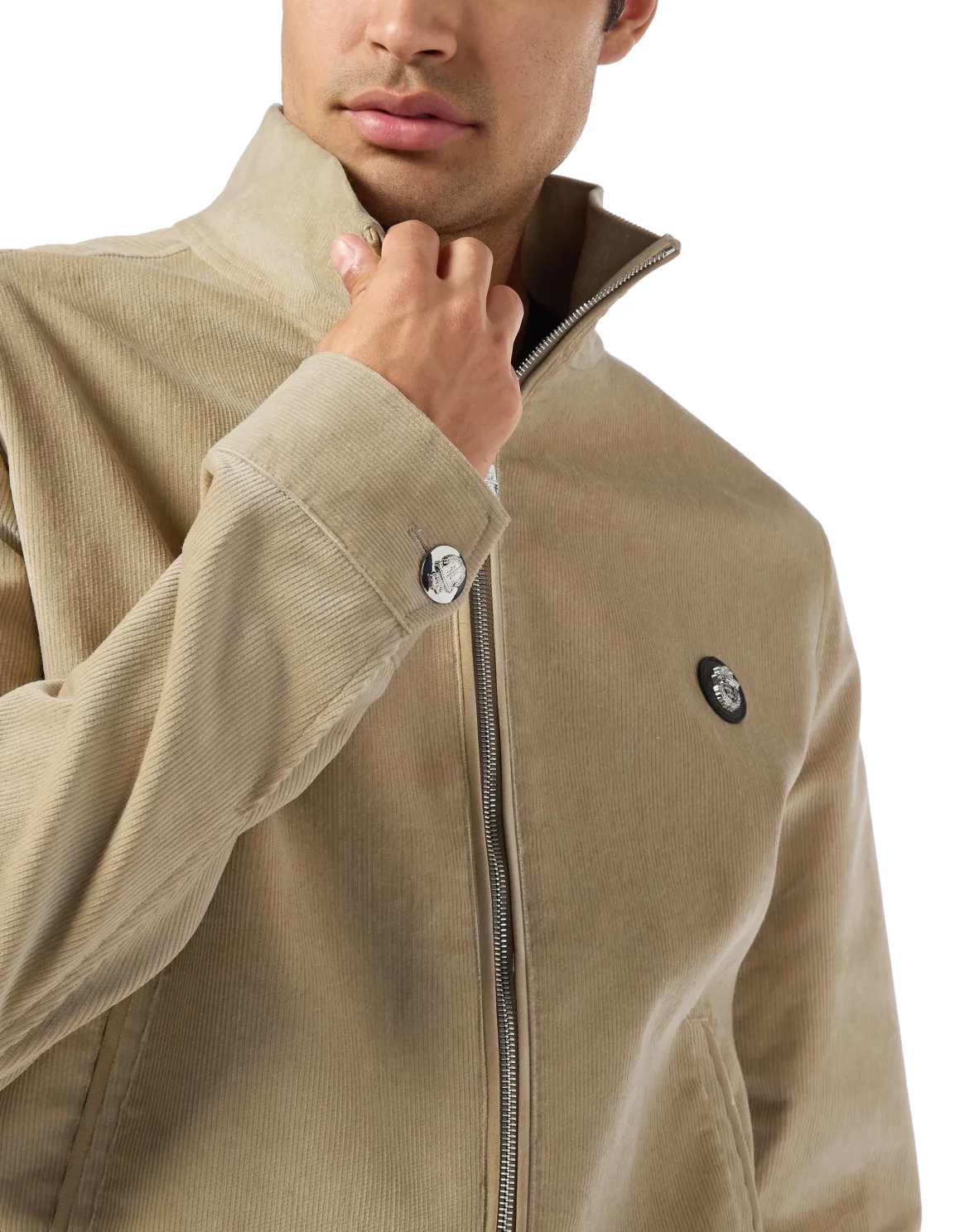Corduroy Tracksuit Jacket, цвет: Бежевый