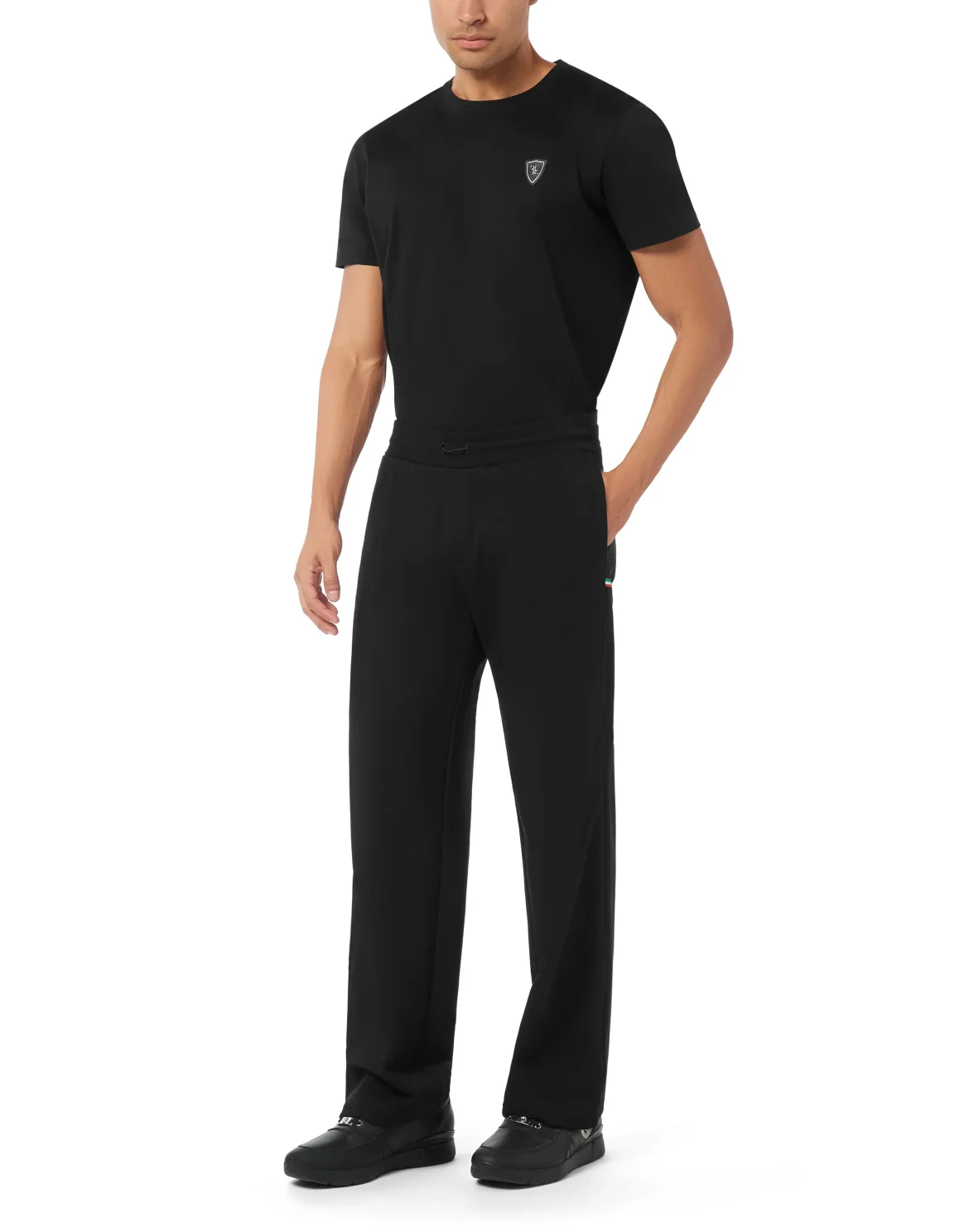 Tracksuit Trousers with Alcantara Stripes, цвет: Черный