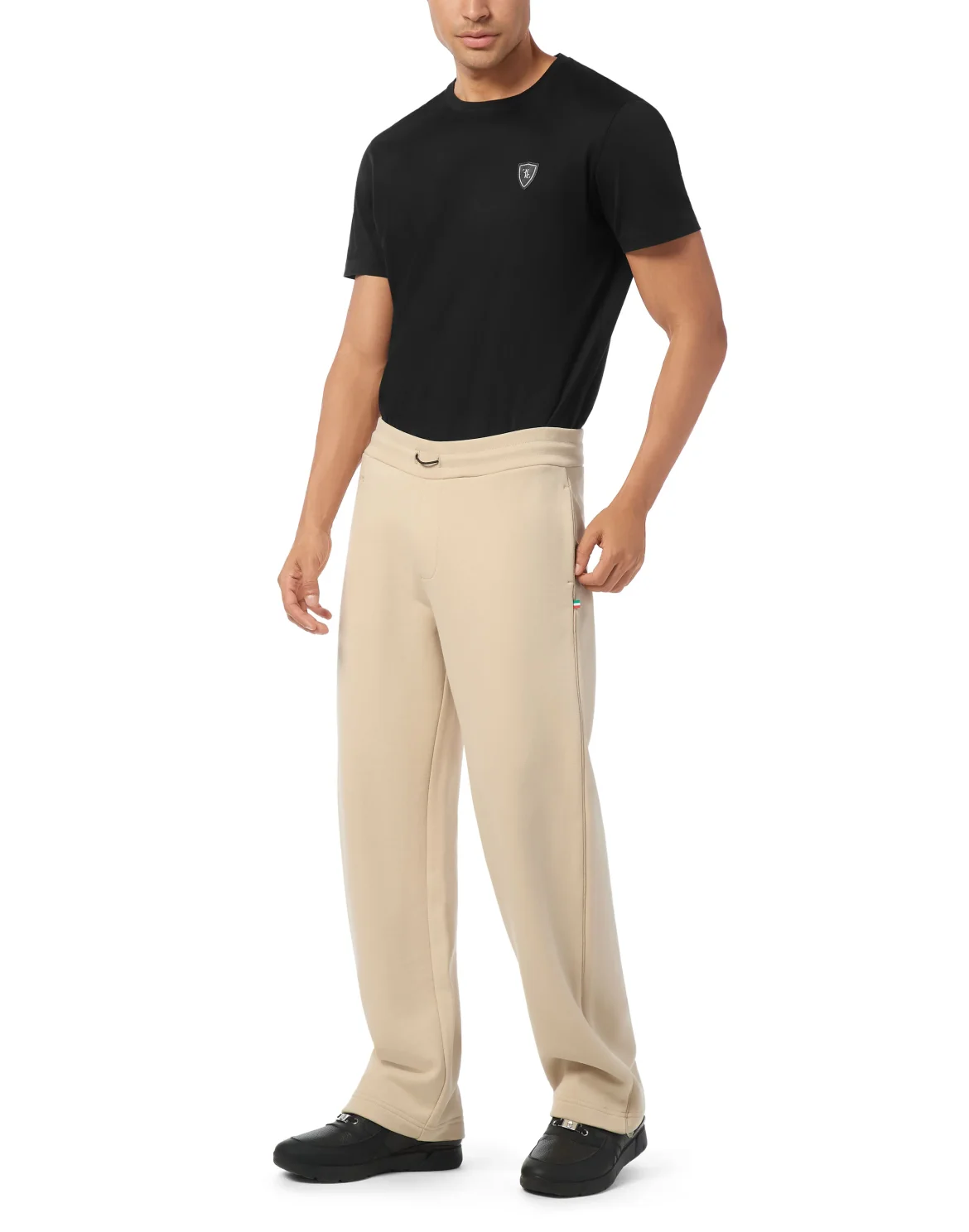 Tracksuit Trousers with Alcantara Stripes, цвет: Бежевый