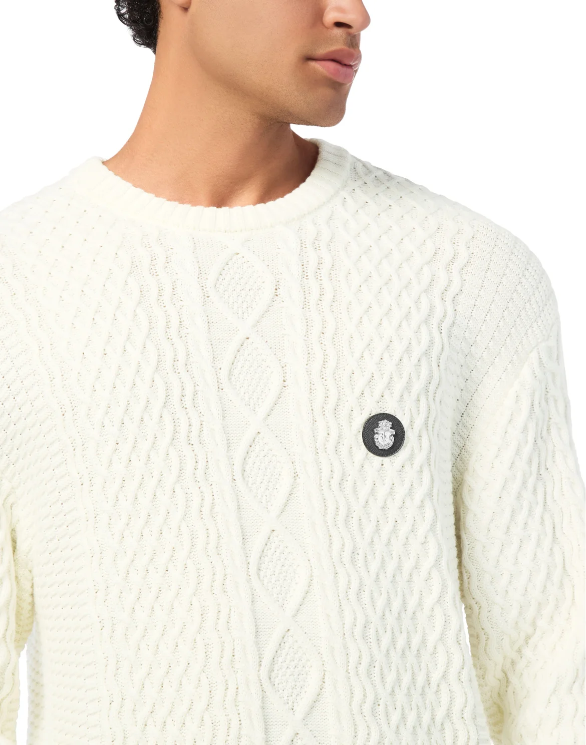 Cotton Cashmere Round Neck Pullover, цвет: Бежевый