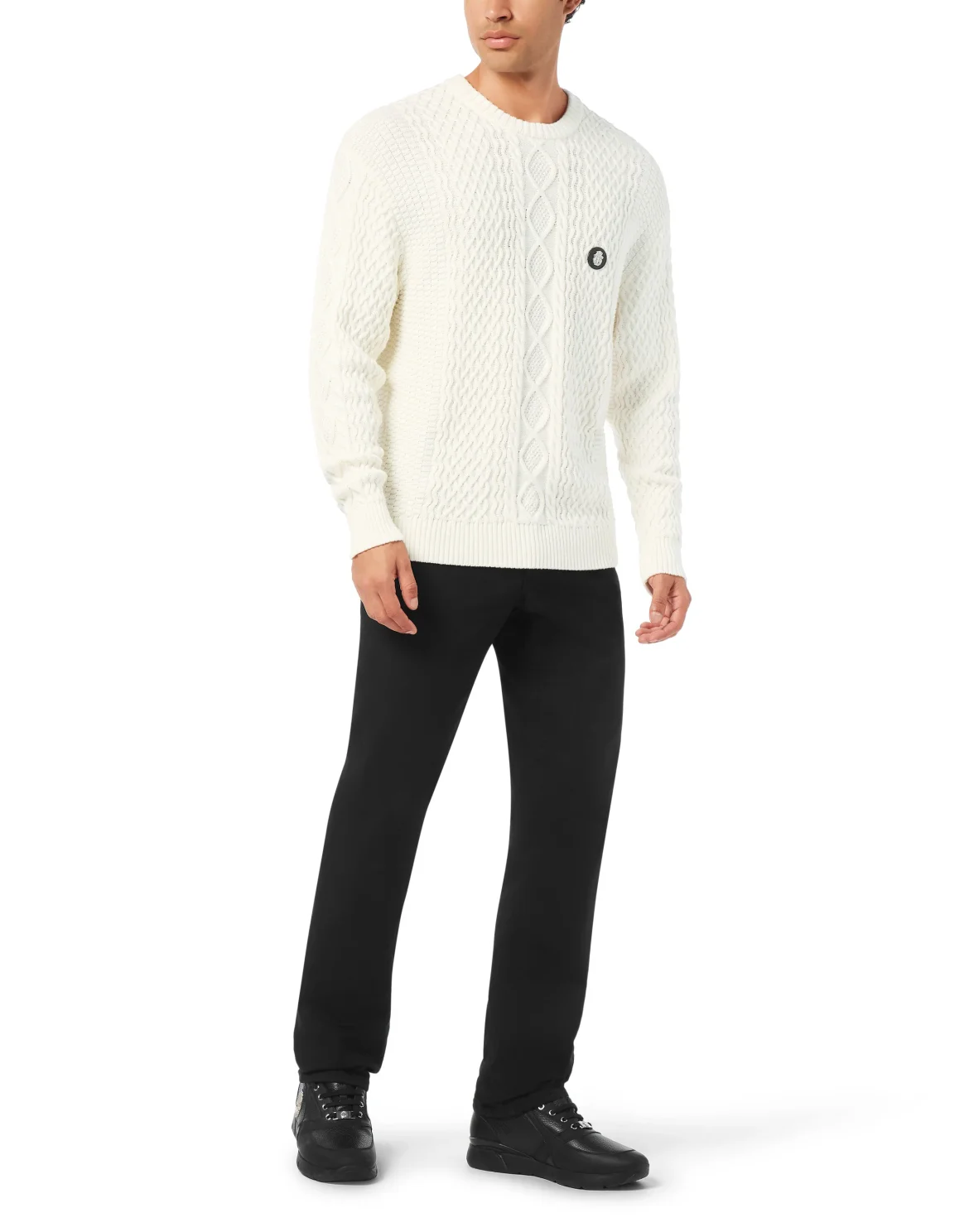 Cotton Cashmere Round Neck Pullover, цвет: Бежевый