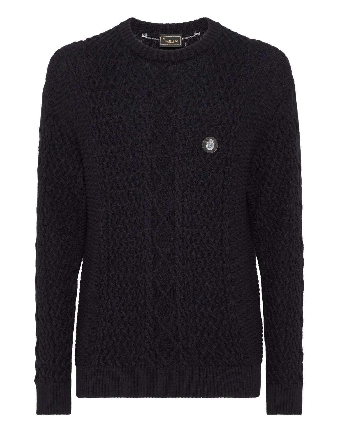 Cotton Cashmere Round Neck Pullover, цвет: Синий