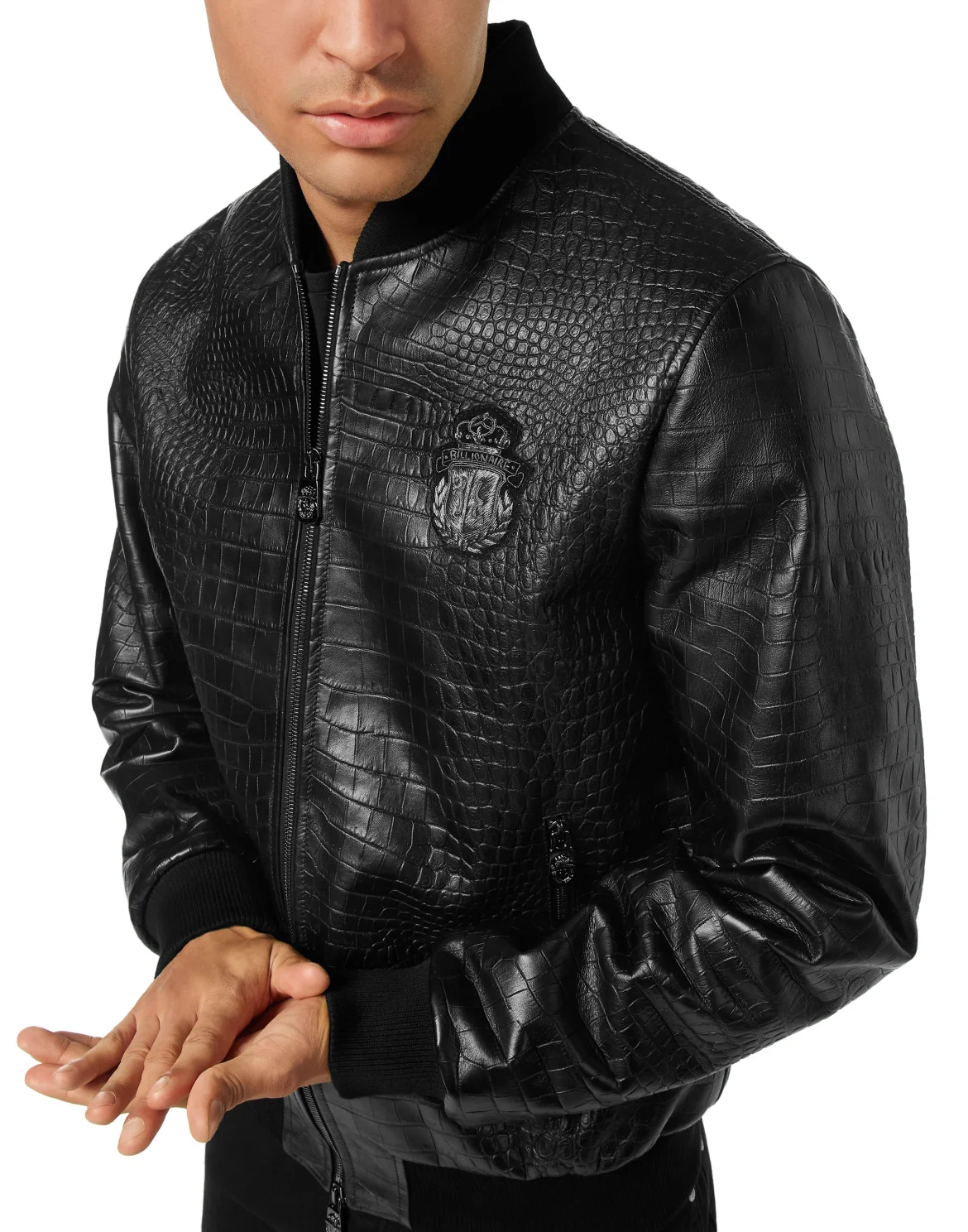Leather Bomber Cocco, цвет: Черный