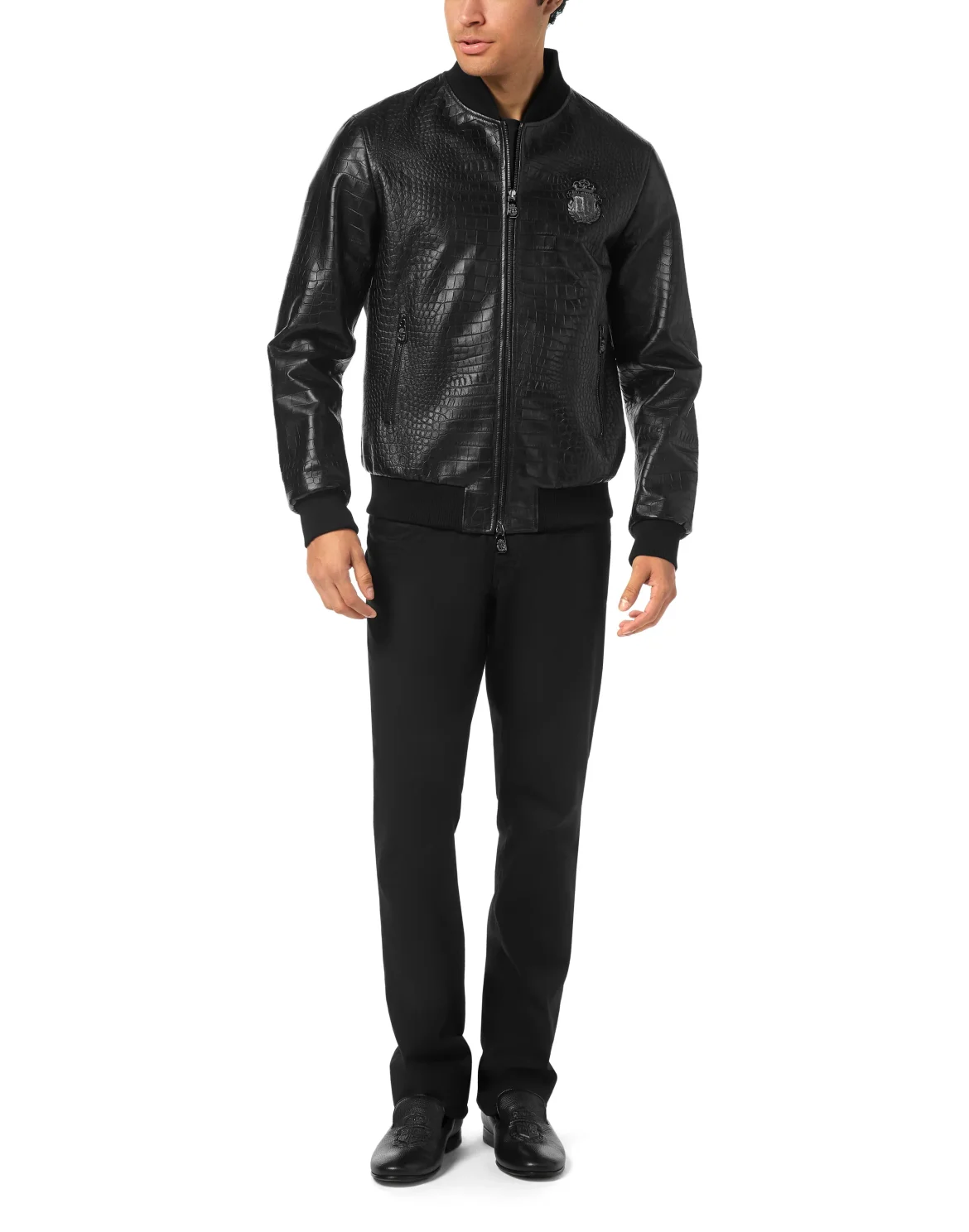 Leather Bomber Cocco, цвет: Черный