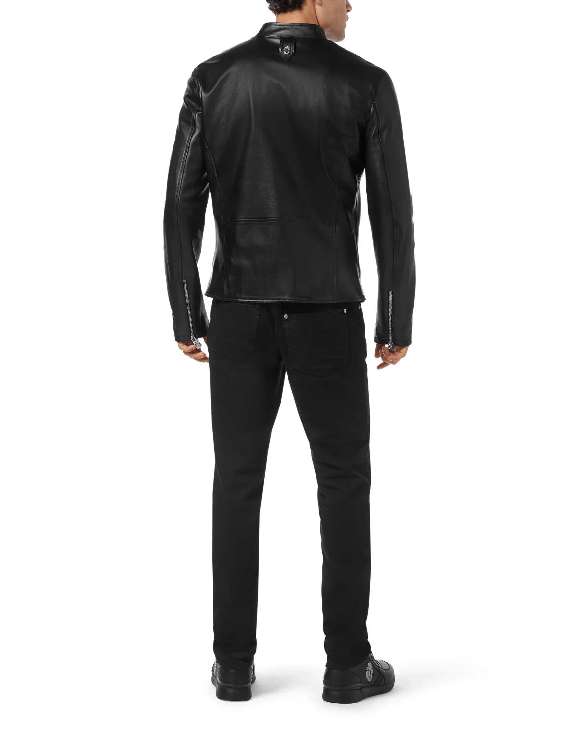 Nappa Leather Moto Jacket, цвет: Черный