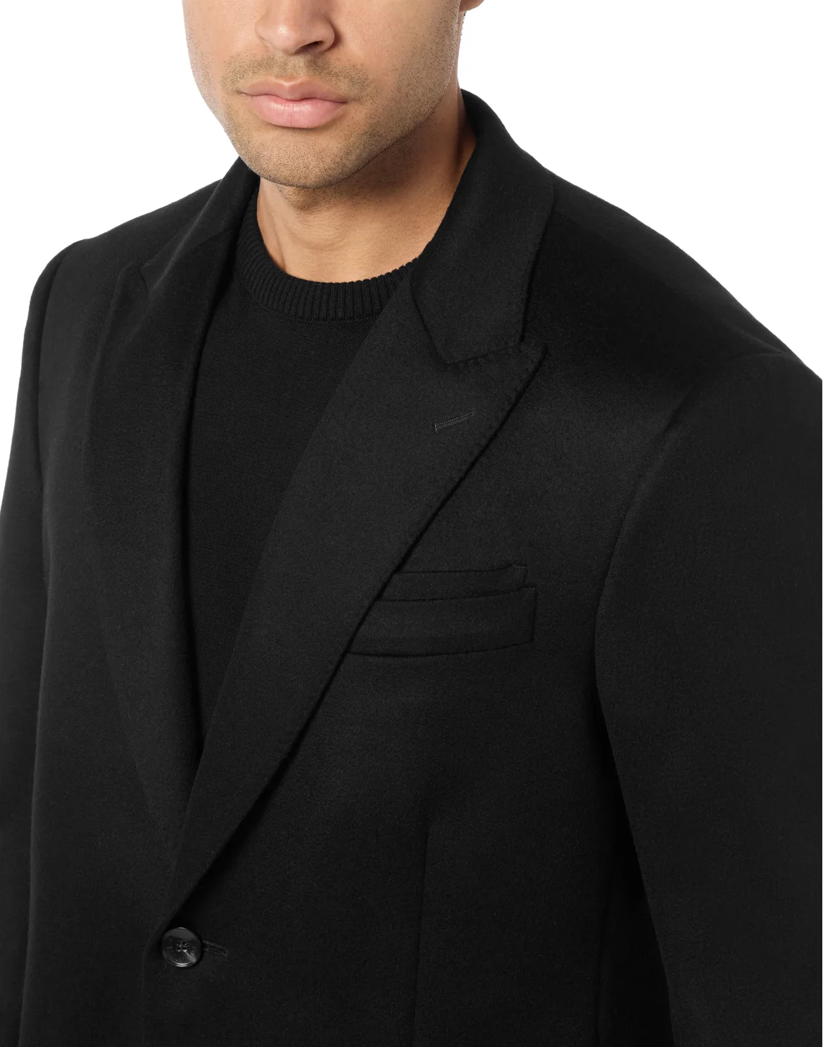 Cashmere Regular Fit Coat, цвет: Черный