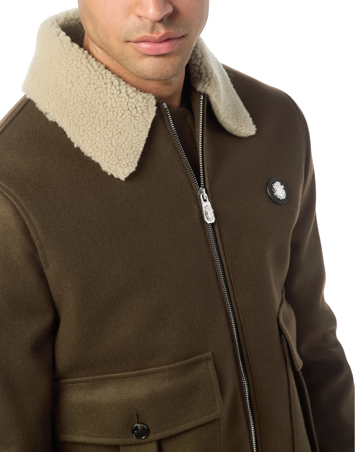 Shearling  Wool Jacket, цвет: Коричневый