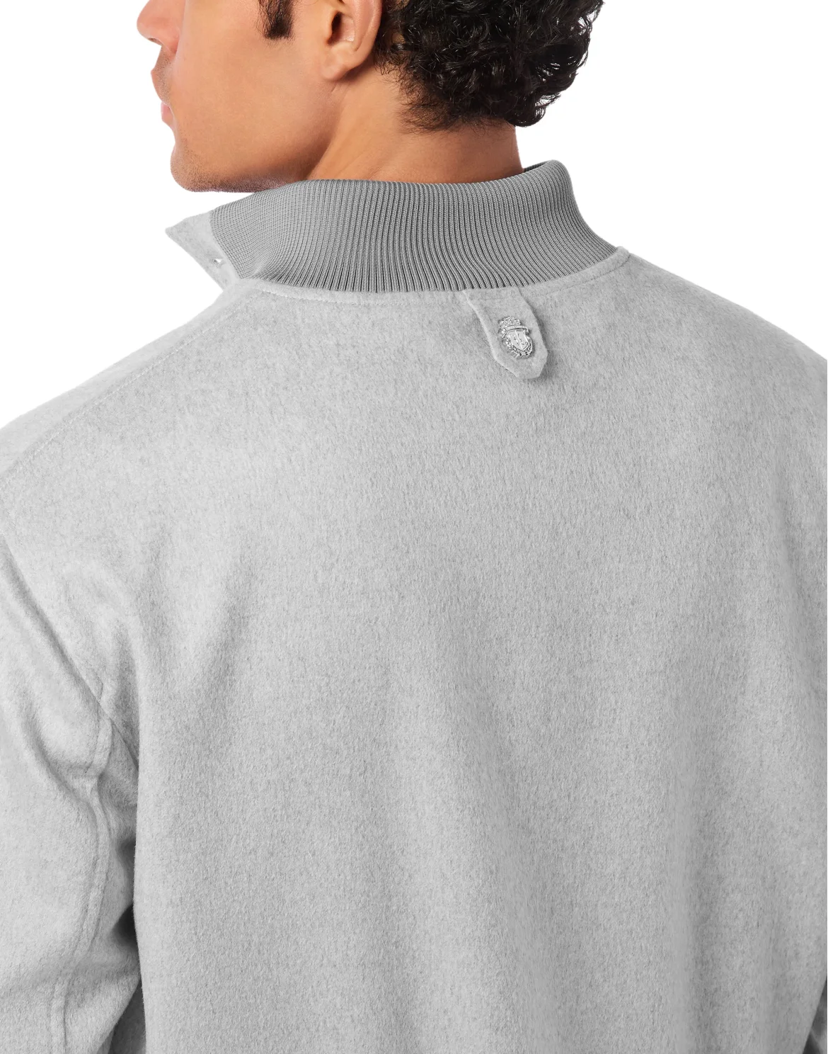 Cashmere Wool Bomber Jacket, цвет: Серый